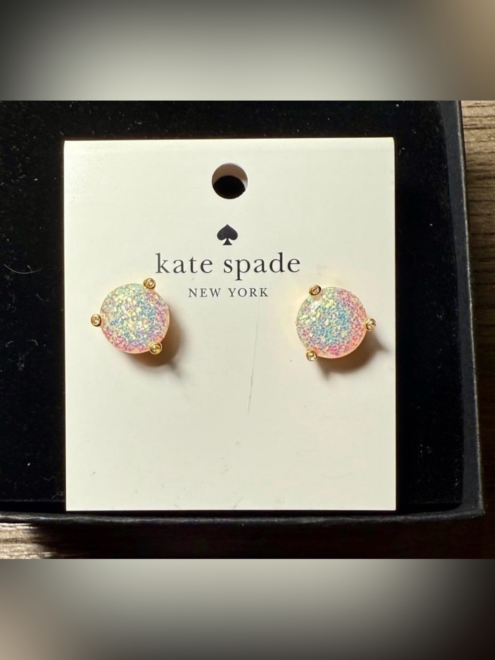 Kate Spade Rise and Shine Gold stud earrings nwt
